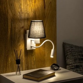 Brilagi - LED Nástenná lampa NUBILA 1xE27/25W/230V + LED/3W biela/čierna