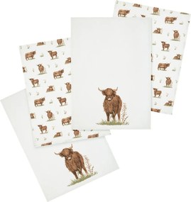Bavlnené utierky v súprave 4 ks 50x70 cm Angus Highland Cow – Catherine Lansfield