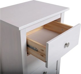 Biela vysoká komoda z borovicového dreva 46x80 cm Berna – Marckeric