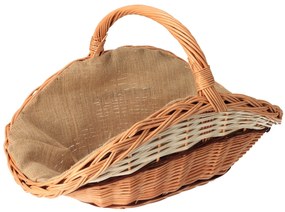 ČistéDrevo Prútený kôš na drevo svetlý