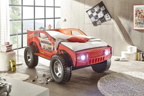 Detská posteľ Jeep 90x200 cm, červené závodné auto