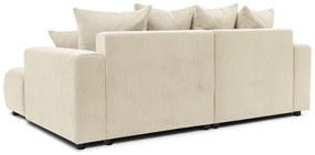 Krémová zamatová rohová pohovka Enjoy – Bobochic Paris