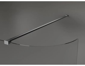 Mexen Kioto, sprchová zástena Walk-In 130 x 200 cm, 8mm číre sklo, grafitový profil, 800-130-101-95-06