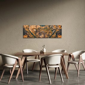 Obraz - Rieka v tvare srdca (s hodinami) (90x30 cm)