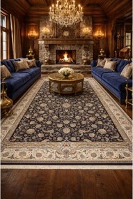 BE Koberec Sultan 1200 Dark Blue – modrý obdĺžnikový Rozmer: 200x300 cm