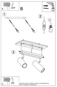 Bodové svietidlo DIREZIONE 2xGU10/40W/230V biela
