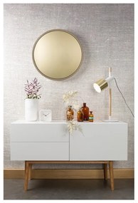 Nástenné zrkadlo v zlatej farbe Zuiver Bandit, ø 60 cm