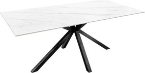 Keramický jedálenský stôl Fabrico 160 cm biely