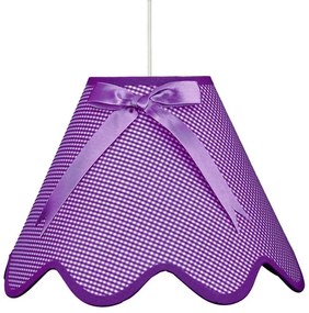 Candellux Fialový závesný luster Lola pre žiarovku E27 31-14573