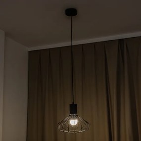Luster na lanku SOLANO 1xE27/15W/230V čierna/lesklý chróm