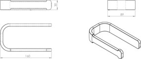 Gedy Gedy, OUTLINE držiak toaletného papiera, čierna mat, 322414