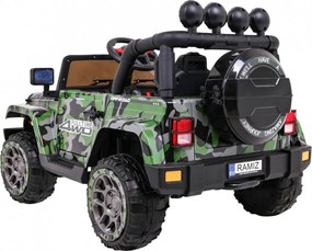 Ramiz Full Time 4WD terénne auto pre deti Moro farba + pohon 4x4 + diaľkové ovládanie + LED audio + úložný priestor