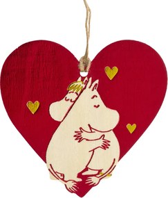 Vianočná dekorácia Moomin Heart, preglejka