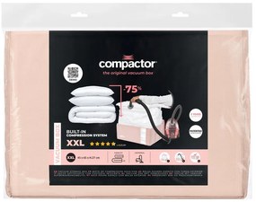 Vákuový plastový úložný box na oblečenie 65x45x27 cm Pink Edition – Compactor