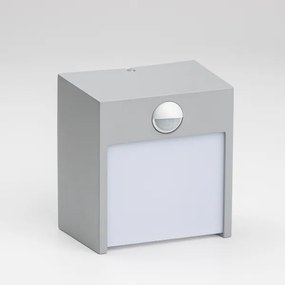 Brilagi -LED Vonkajšie nástenné svietidlo so senzorom TERNI LED/12W/230V šedá IP44