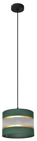 Luster na lanku HELEN 1xE27/15W/230V pr. 20 cm zelená/zlatá