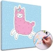 Maľovanie podľa čísel PINK LAMA SINGLE CUT