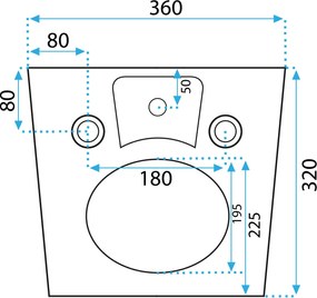 Rea Carlo Mini, závesný bidet, čierna lesklá, REA-C6380