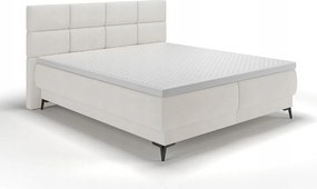 Manželská posteľ 140cm Riviera (rošt/matrac/úl. priestor) (biela/čierna)