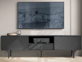 Široká TV skrinka Raven, čierna