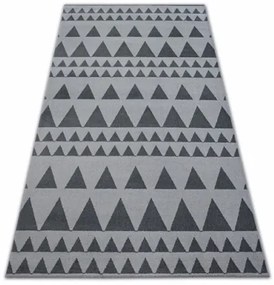 Koberec SENSE Micro 81243 Trojuholníky strieborný/antracit