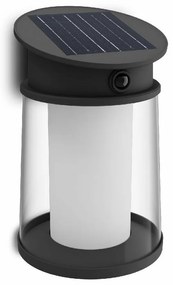 Philips Juda UltraEfficient solárne LED svietidlos senzorom čierne, 3,2 W, 500 lm, 2700 K