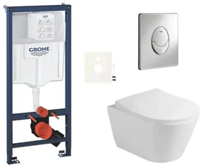 Závesný wc set do ľahkých stien / predstenová montáž Glacera Ava SIKOGRSAVASA