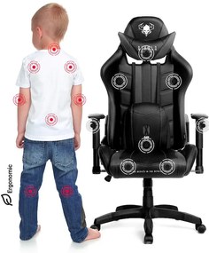 Detské otočné herné kreslo Diablo X-Ray Kids Size: čierne Diablochairs