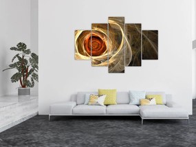 Obraz - Abstraktné ruže v ohnivých farbách (150x105 cm)