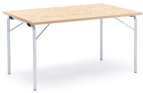 Skladací stôl NICKE, 1400x800x720 mm, linoleum - béžová, galvanizovaný