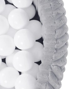 Suchý bazén okrúhly 90x30 cm – šedý Puffy Lamell + 200 guličiek