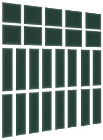 Čalúnený panel na stenu Quito 30x30 cm - tmavozelená