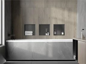 Mexen X-Wall-NR, polica na zapustenie bez príruby 30 x 30 cm, grafitová matná - 19E1303010