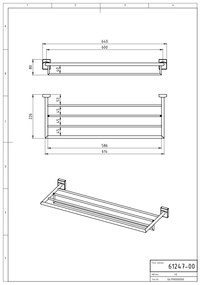 Novaservis - Držiak osušky 650 mm Metalia 12 chróm, 0247,0