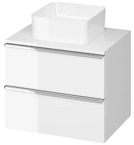 Cersanit - VIRGO závesná skrinka pod umývadlo s doskou 60cm, biela-chróm, S522-040