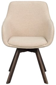 Béžové čalúnené jedálenské kreslá v súprave 2 ks Alison – Rowico