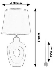 Rabalux 74080 Madelor stolná lampa, hnedá