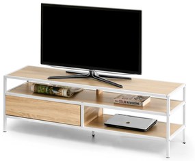 TV stolík/skrinka Soren Rtv (sonoma + biela). Akcia -19%. Vlastná spoľahlivá doprava až k Vám domov. 1111730