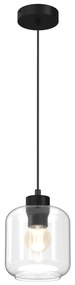Závesné svietidlo Sombra, 1x transaprentné sklenené tienidlo, b