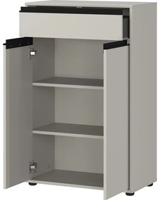 Sivá vysoká kúpeľňová skrinka 63x98 cm Lemont – Germania