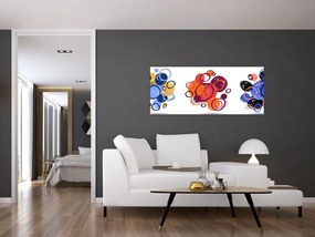 Obraz farebných kruhov (120x50 cm)