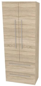 Mereo, Mereo Bino, kúpeľňová skrinka vysoká 163 cm, dvojitá, Multidecor, Dub Bardolino, MER-CN699DBAR
