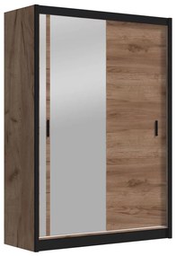 Šatní skriňa so zrkadlom SABRINA 150x215 cm dub craft