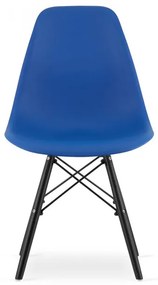 Set dvoch jedálenských stoličiek OSAKA modré (čierne nohy) 2ks