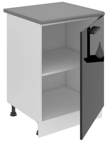 Kuchynská skrinka Belini Premium Full Version spodná 60 cm čierny lesk s pracovnou doskou