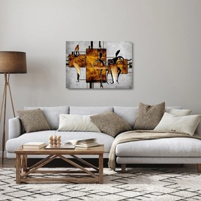 Sklenený obraz - Motívy Africkej kultúry (70x50 cm)