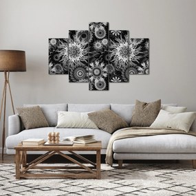 Obraz - Čiernobiele bodliaky (150x105 cm)
