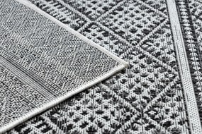 Koberec SISAL SION cikcak, diamanty BOHO 22168 čierny / ecru
