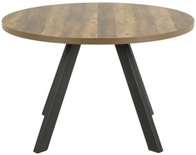Actona Okrúhly rozkladací jedálenský stôl Zalida 120/210 - dub / čierna