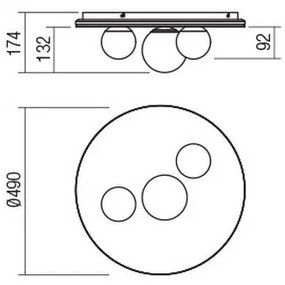Redo 01-2657 - LED stropné svietidlo CORUM LED/48W/230V 3000K CRI 90 biela